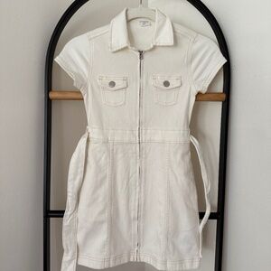 Abercrombie & Fitch Kids Cream Denim Dress